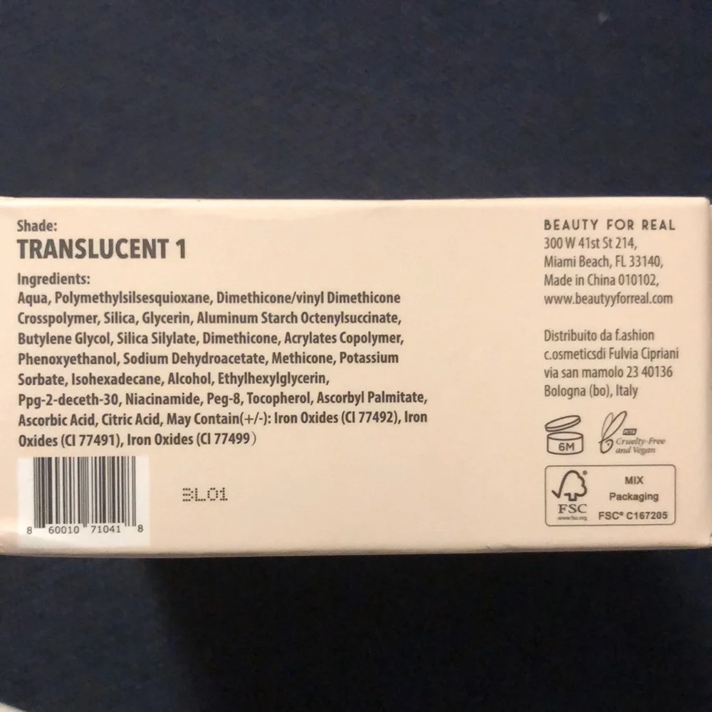 NEW Beauty For Real Hydra-Set Translucent Finishing Powder Translucent 1 NIB